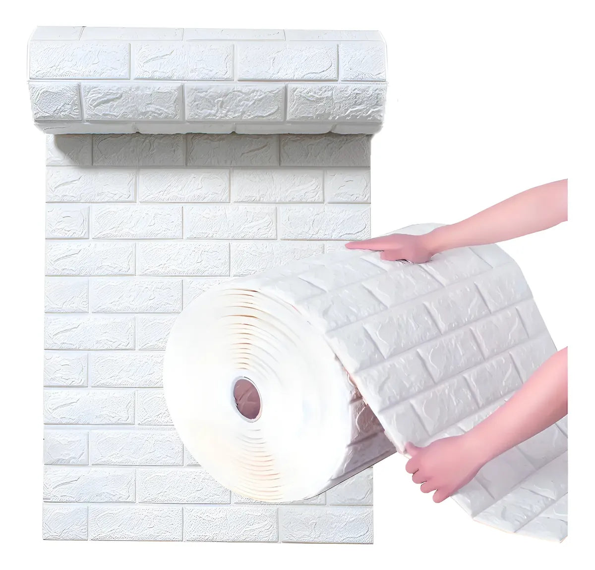 Revistimiento Pared Simil Ladrillo 3d Rollo 0.70x20